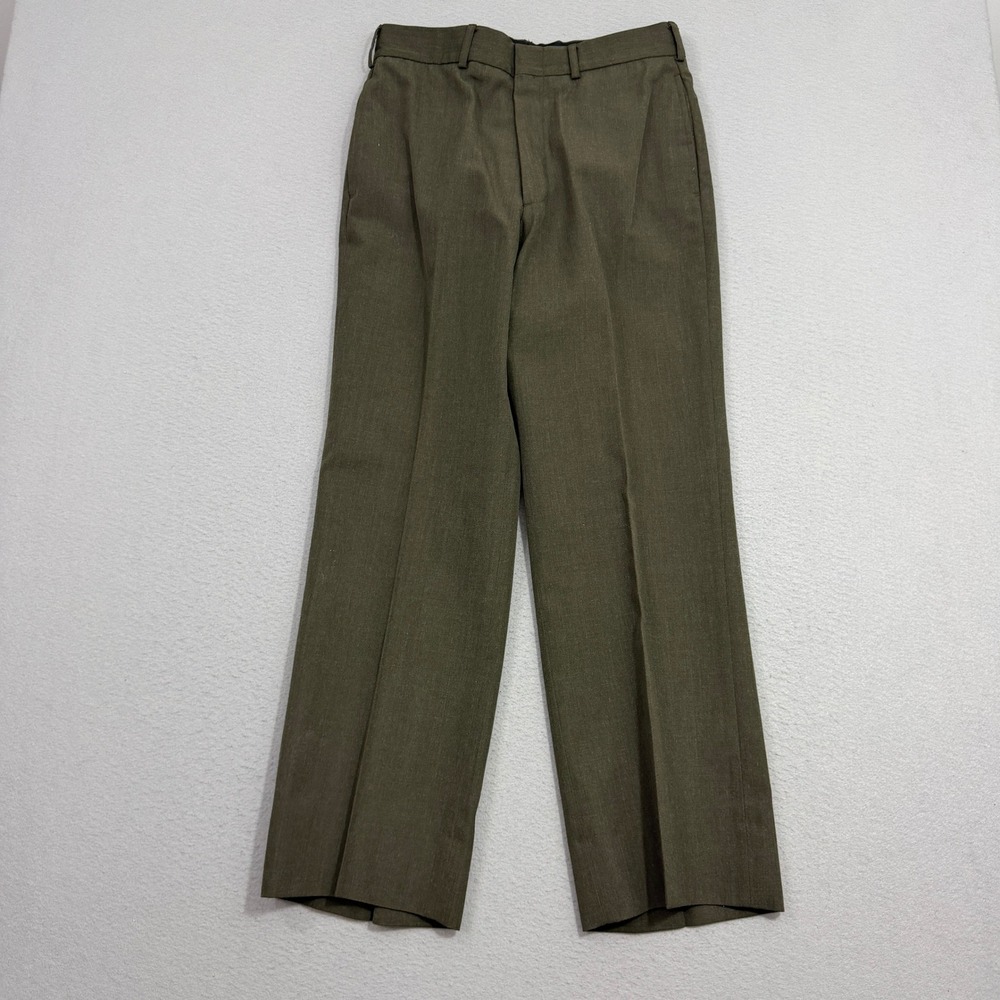 Vintage Coates Brothers Trousers 31x29 Marine Corps Green Wool USMC Uniform 70s